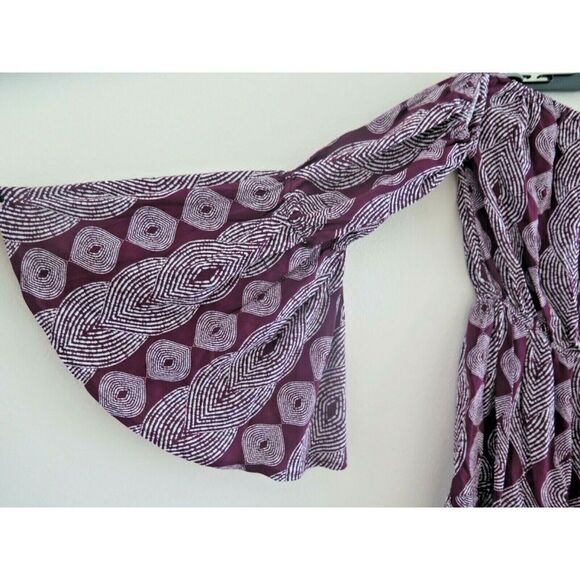 Anthropologie RADIO FIGI Sz Medium Majorelle Sokally Romper Swim CoverUp Marsala - Picture 2 of 7